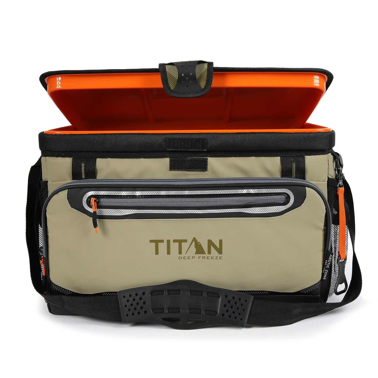 Titan Deep Freeze Cooler Zipperless Hardbody Cooler - Deep Freeze Insulation, HardBody Liner, and SmartShelf