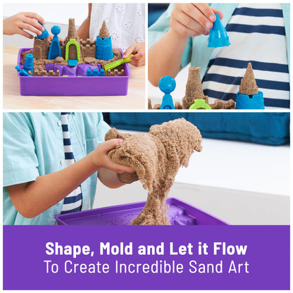 Kinetic Sand, 11lb (5kg) Natural Brown Bulk Play Sand for Arts and Crafts, Sandbox, Moldable Sensory Toys for Kids Ages 3+