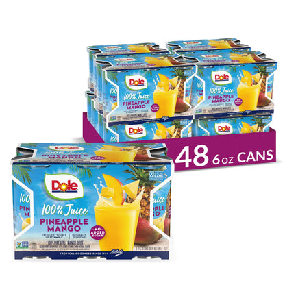 Dole 100% Juice, Pineapple, 46 Ounce Cans (Pack of 6)