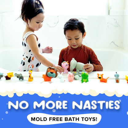 SplashEZ Mold Free Bath Toys for Babies and Toddlers, Car No Hole Bath Toys, Bath Toys no Mold for Tub, Beach, Pool, BPA-Free, Safe, Fun Infant Baby Bath Toys No Holes 0 1-3 6 12 18 Month