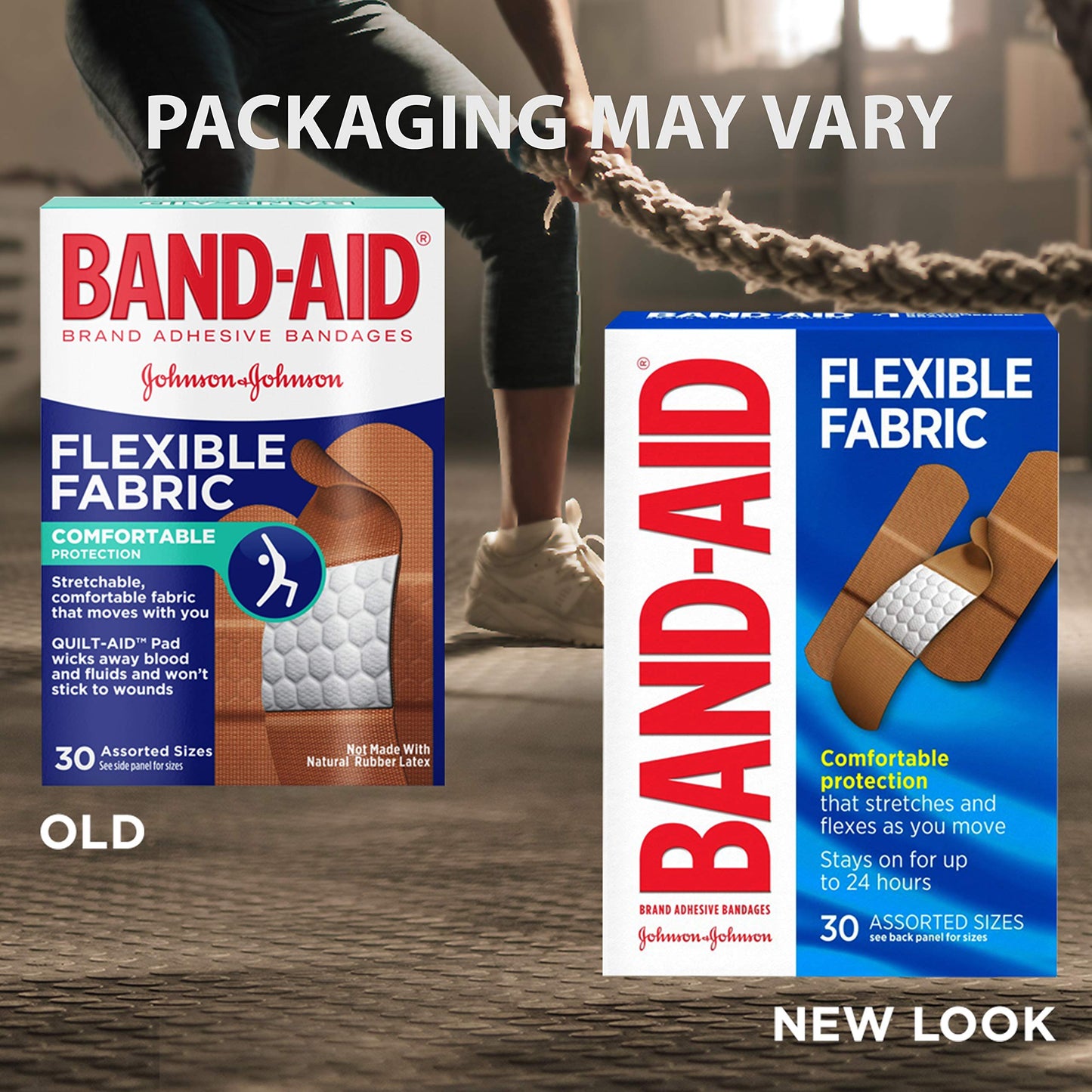 Band-Aid Brand Flexible Fabric Adhesive Bandages for Wound Care and First Aid, All One Size, 100 Count