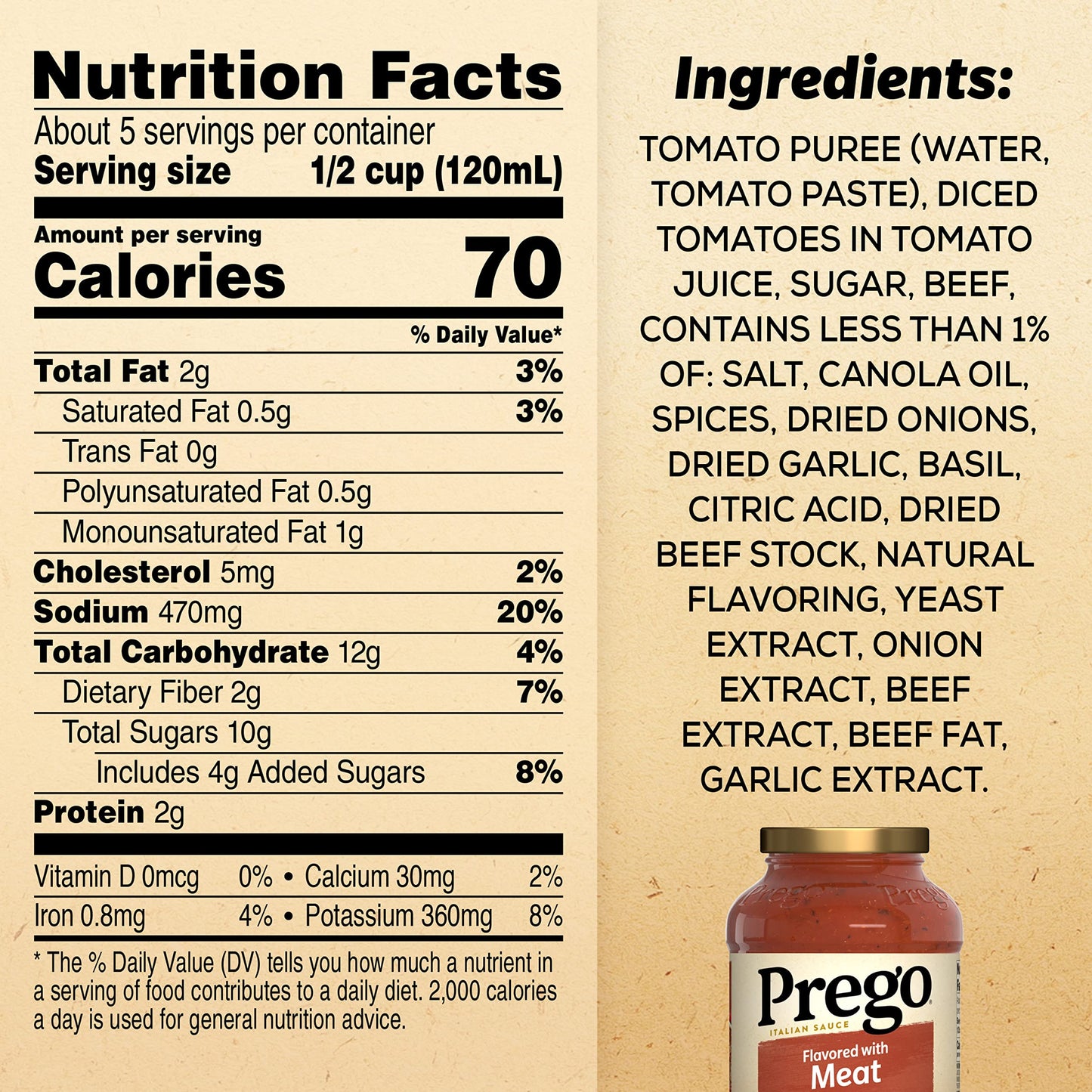 Prego Chunky Tomato with Garlic and Onion Pasta Sauce, 24 Oz Jar