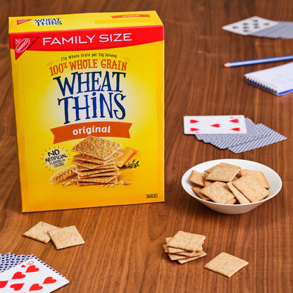 Wheat Thins Original Whole Grain Wheat Crackers, Party Size, 20 oz Box