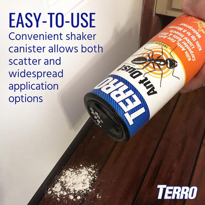 TERRO T600 Ant Dust Powder Killer for Indoors and Outdoors - Kills Ants, Fire Ants, Carpenter Ants, Roaches, Spiders, and Other Insects