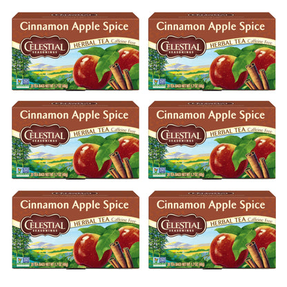 Celestial Seasonings Country Peach Passion Herbal Tea, Caffeine Free, 20 Tea Bags Box, (Pack of 6)