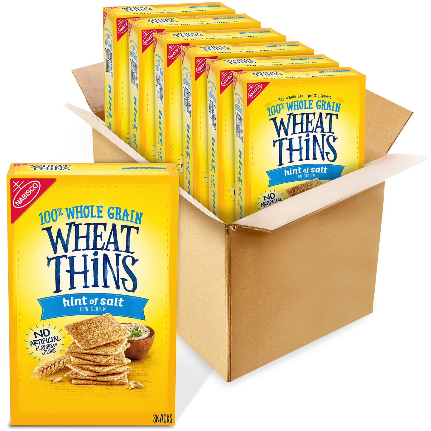 Wheat Thins Original Whole Grain Wheat Crackers, Party Size, 20 oz Box