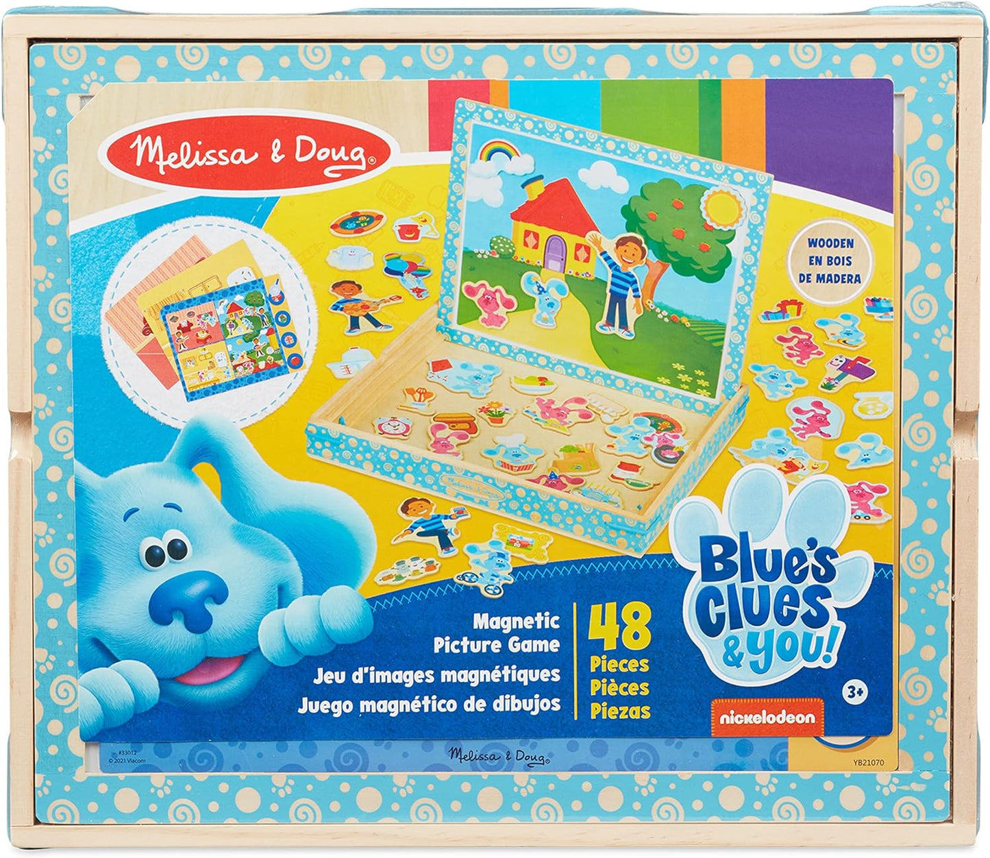 Melissa & Doug Blue's Clues & You! Wooden Magnetic Picture Game (48 Pieces), Multicolor