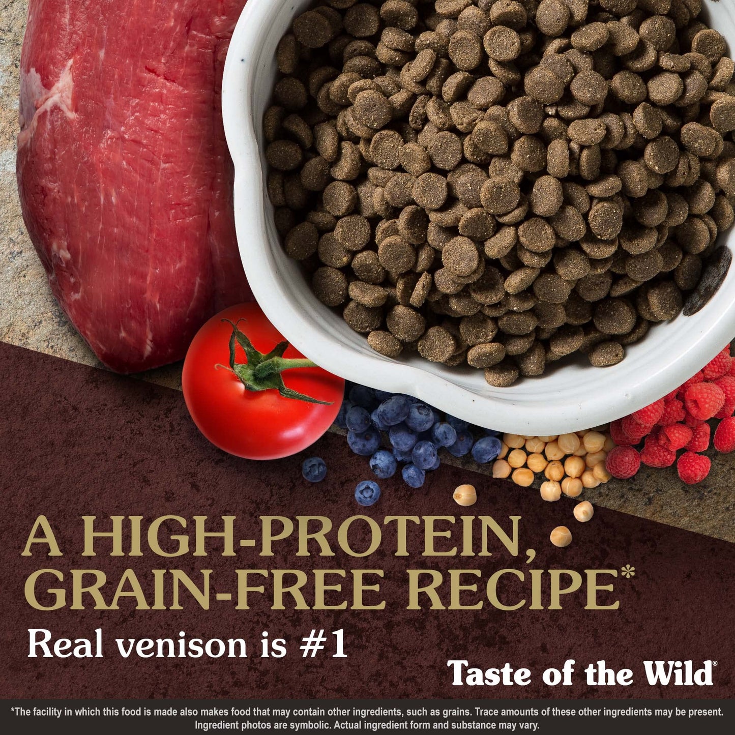 Taste of the Wild High Prairie Canine Grain-Free Recipe with Roasted Bison and Venison Adult Dry Dog Food, Made with High Protein from Real Meat and Guaranteed Nutrients and Probiotics 28lb