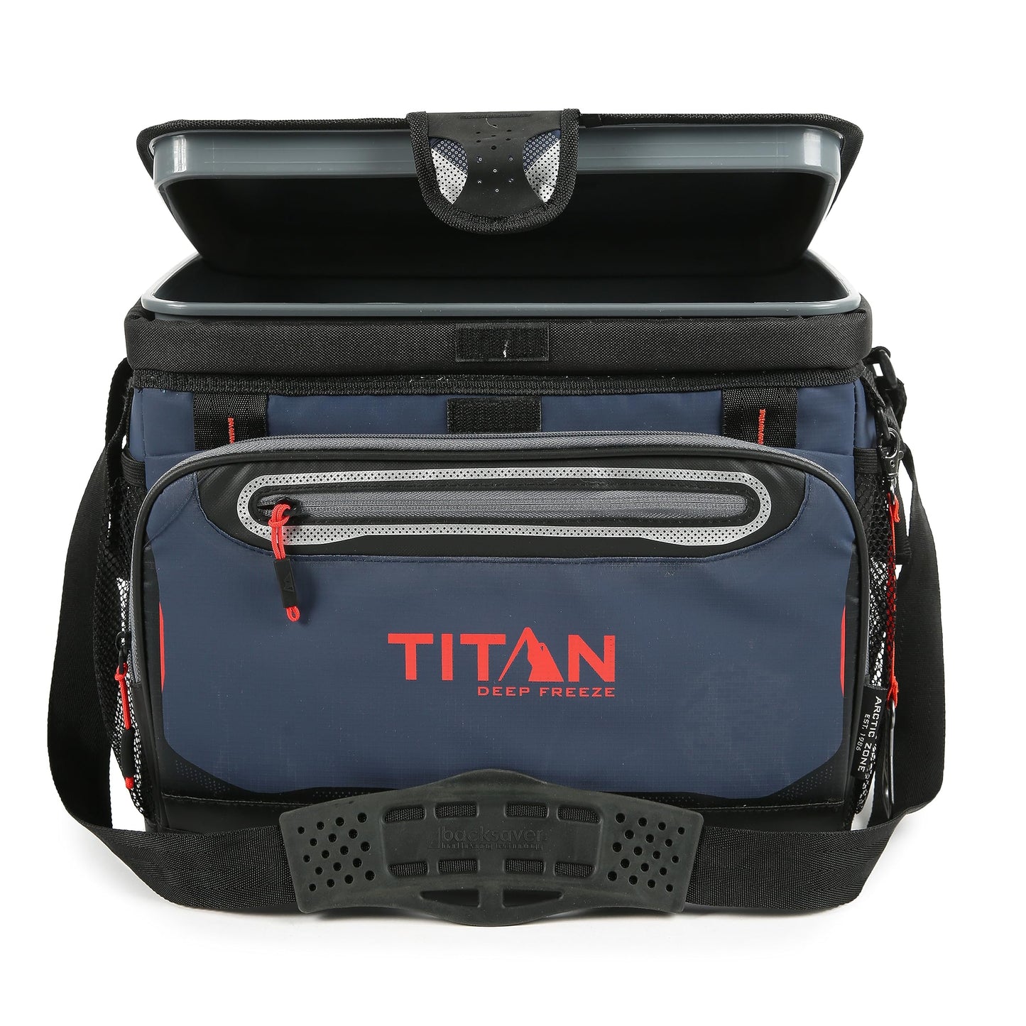 Titan Deep Freeze Cooler Zipperless Hardbody Cooler - Deep Freeze Insulation, HardBody Liner, and SmartShelf