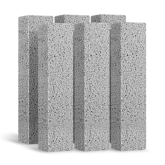 6Pack Pumice Stone for Toilet Cleaning Bowl Stick,Powerfully Cleans Hard Water Rings, Calcium Buildup & Stains, Suitable for Cleaning Toilet, Bathtubs, Kitchen Sink, Grill