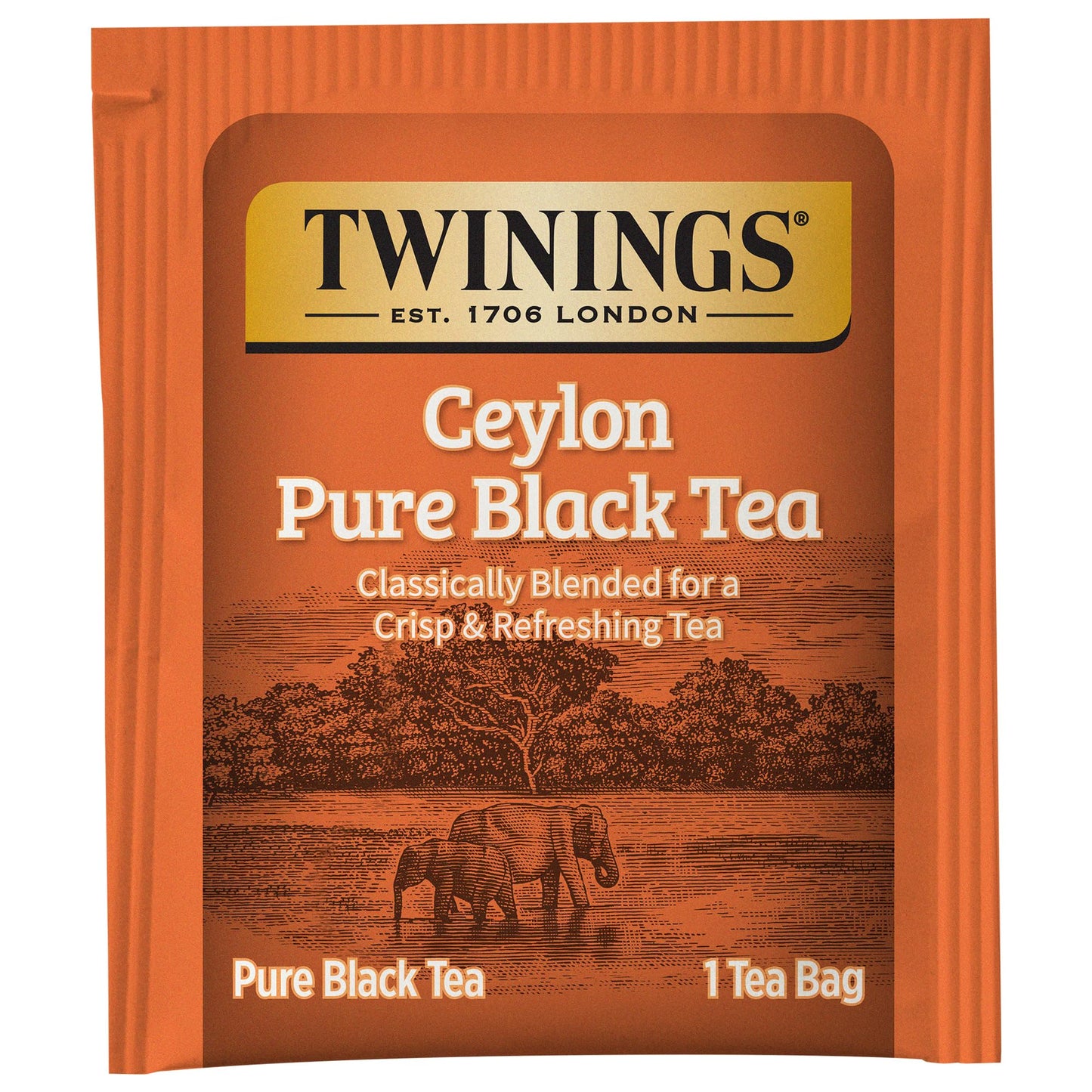 Twinings English Breakfast Black Tea, 100 Individually Wrapped Tea Bags, Smooth, Flavourful, Robust, Caffeinated, Enjoy Hot or Iced