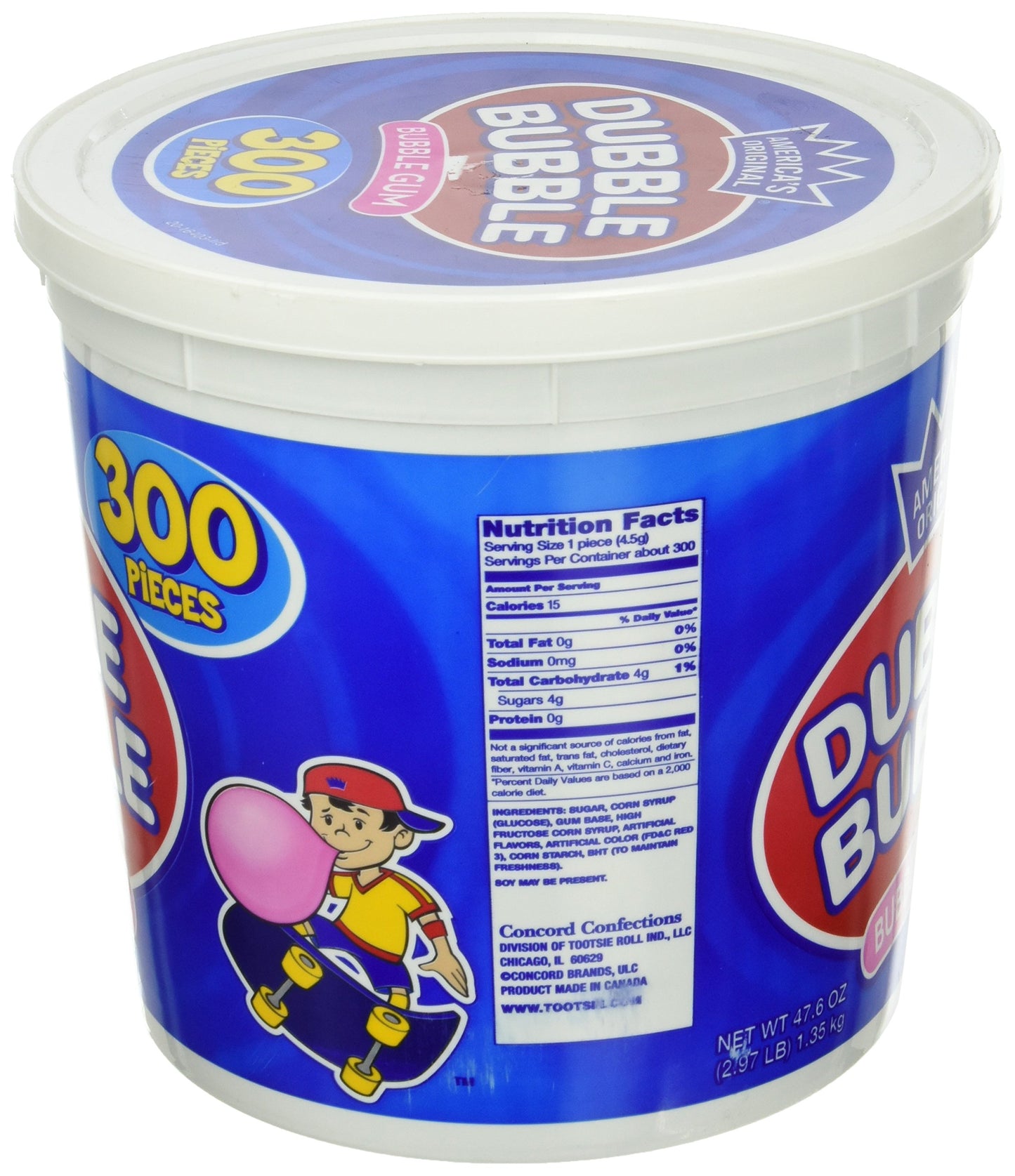 Dubble Bubble Gum, 53.9 Ounce - 340 Count Bucket