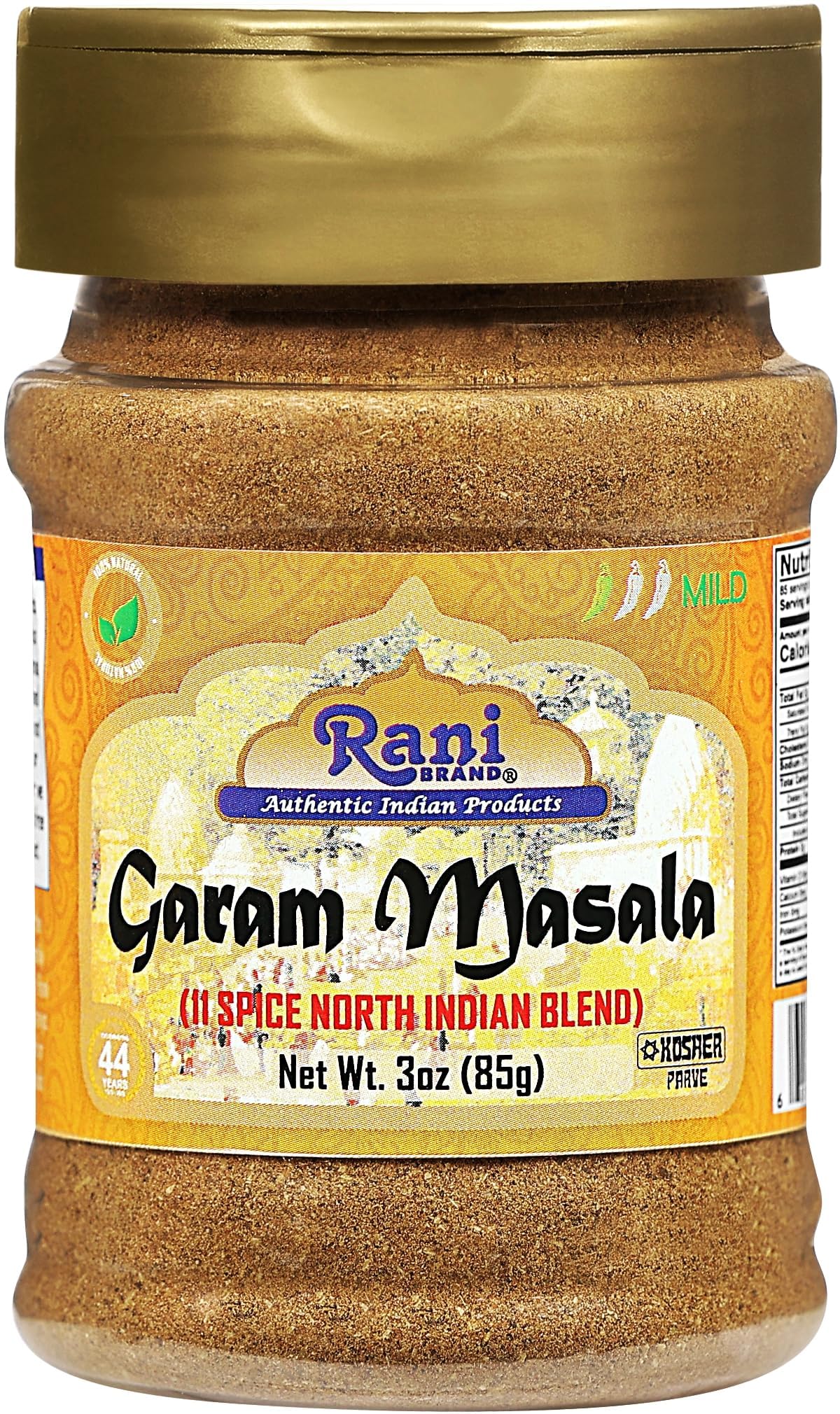 Rani Garam Masala Indian 11-Spice Blend 3oz (85g) PET Jar ~ All Natural, Salt-Free | Vegan | No Colors | Gluten Friendly | NON-GMO| Kosher | Indian Origin