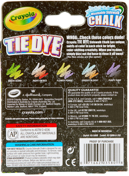 Crayola Tie Dye Chalk 5ct