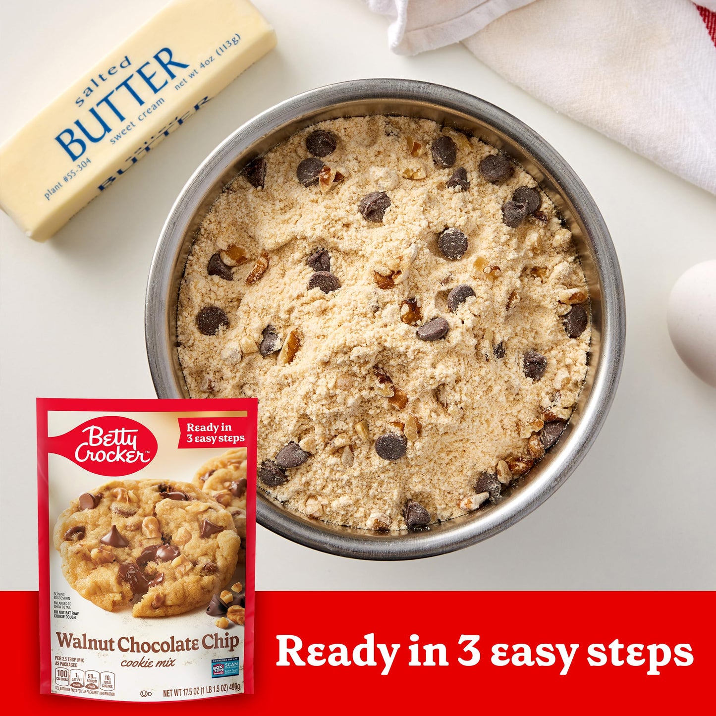 Betty Crocker Peanut Butter Cookie Mix, Makes twelve (12) 2-inch Cookies, 7.2 oz.