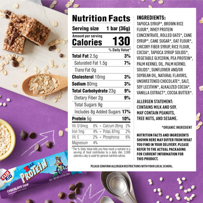 Zbar Protein - Cookies 'n Creme - Crispy Whole Grain Snack Bars - Made with Organic Oats - Non-GMO - 5g Protein - 1.27 oz. (15 Pack)