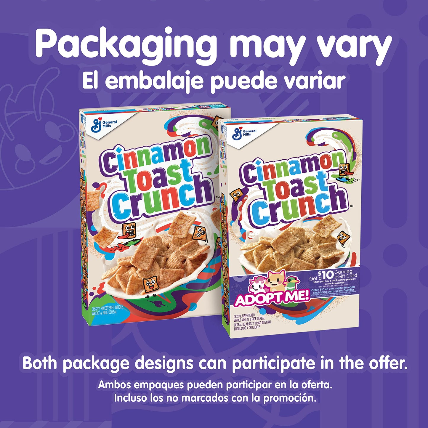 Cinnamon Toast Crunch Breakfast Cereal, Crispy Cinnamon Cereal, Mega Size, 29.1 oz Cereal Box