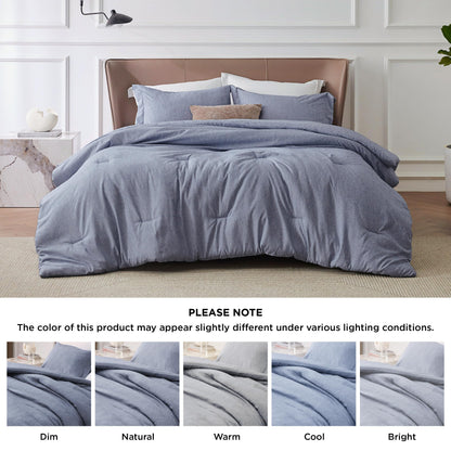 Bedsure Twin/Twin XL Comforter Set Dorm Bedding - Dark Grey Twin Bedding Set for College, Soft Cationic Dyed Bed Set for All Seasons, 2 Pieces, 1 Comforter (68"x88") and 1 Pillow Sham (20"x26"+2")