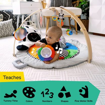 Baby Einstein 4-in-1 Kickin' Tunes Music and Language Play Gym and Piano Tummy Time Activity Mat