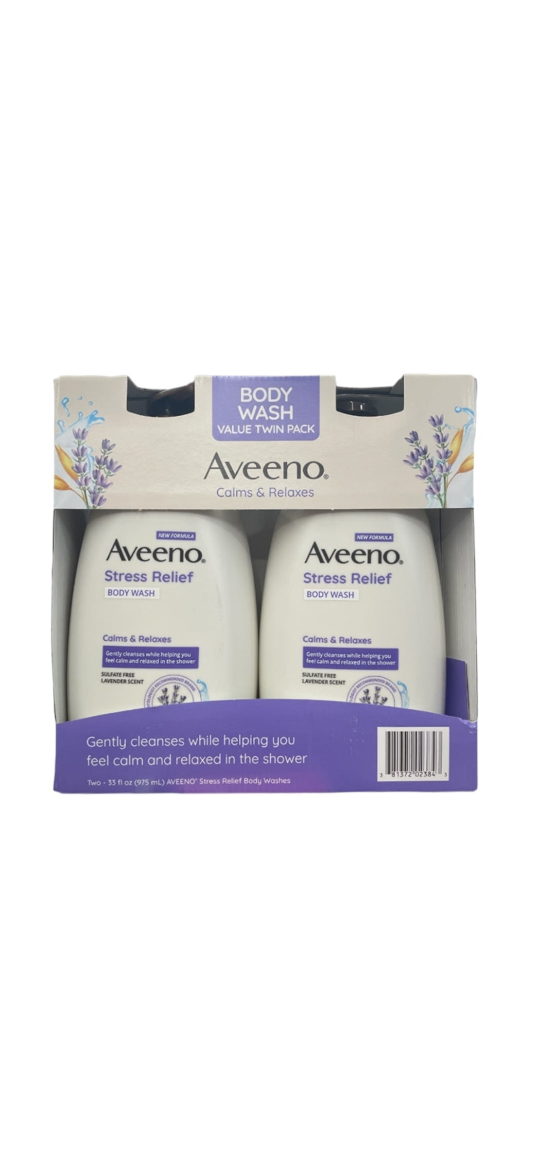 Aveeno Stress Relief Body Wash Calms & Relaxes, 33 oz (2 Pack)