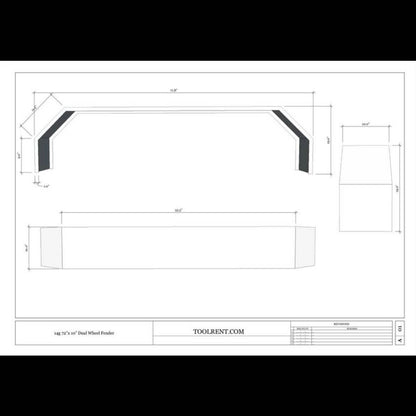 (2) 72”x10”x17” Trailer Fenders Tandem & Backing Plates (local pickup only)