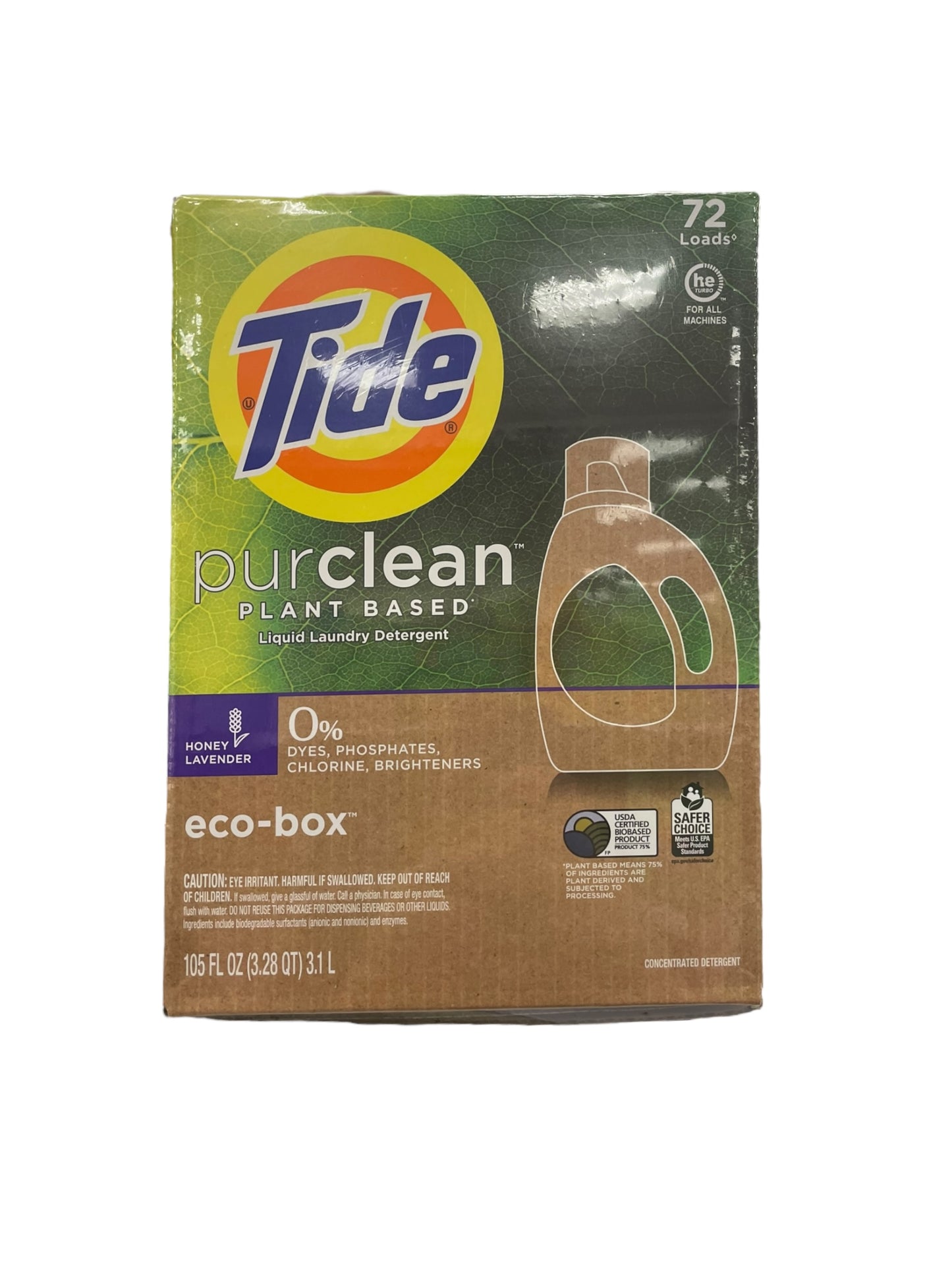 Tide Purclean Plant Based Laundry Detergent, 105 Oz