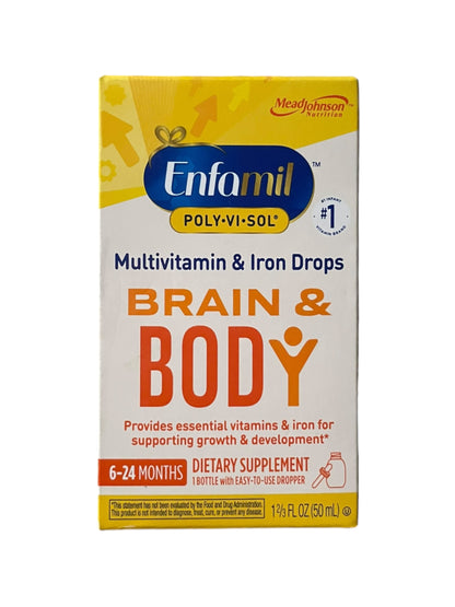 Enfamil Poly-Vi-Sol Multivitamin & Iron Drops, 50mL Bottle