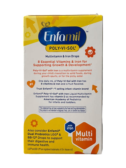 Enfamil Poly-Vi-Sol Multivitamin & Iron Drops, 50mL Bottle