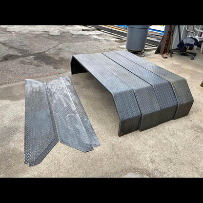 (2) 72”x10”x17” Trailer Fenders Tandem & Backing Plates (local pickup only)