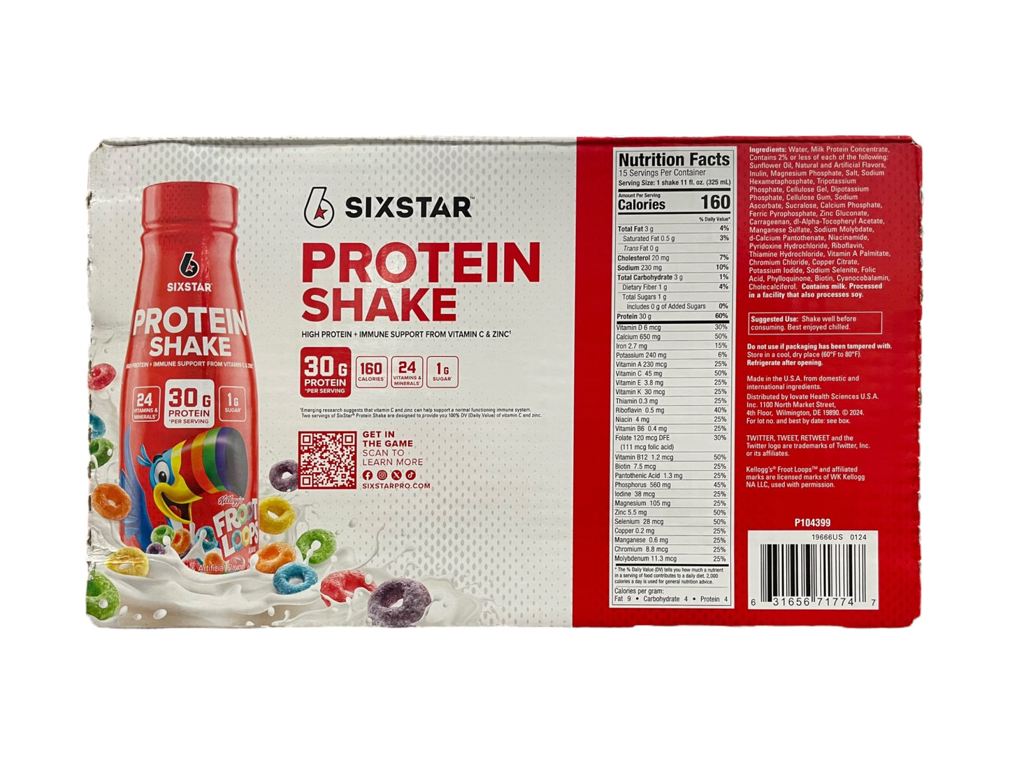 Six star Protein Shake, Fruit Loops (15 Pack)