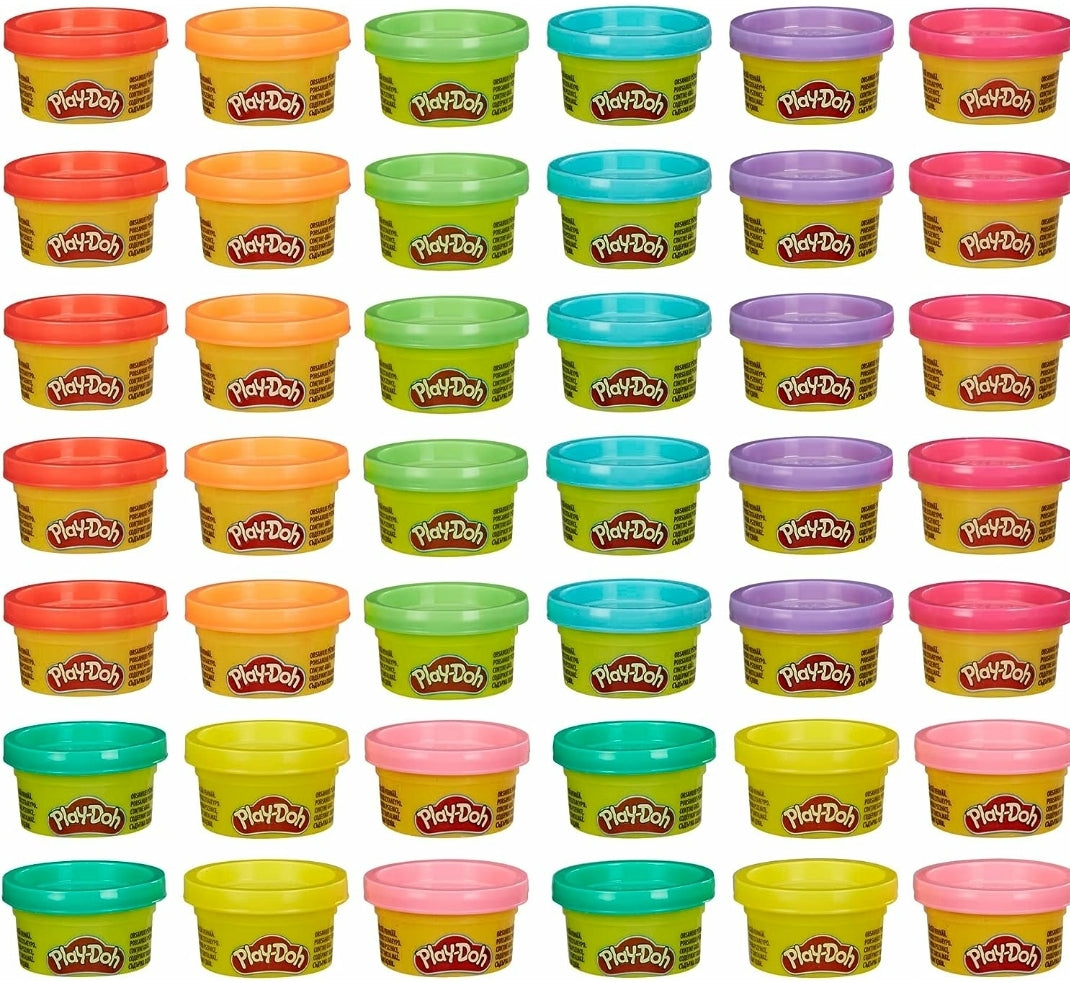 42-Pack of 1-Ounce Non-Toxic Play-Doh for Kids, Perfect for Parties and School, Comes in Assorted Colors, Suitable for Ages 2 and Above