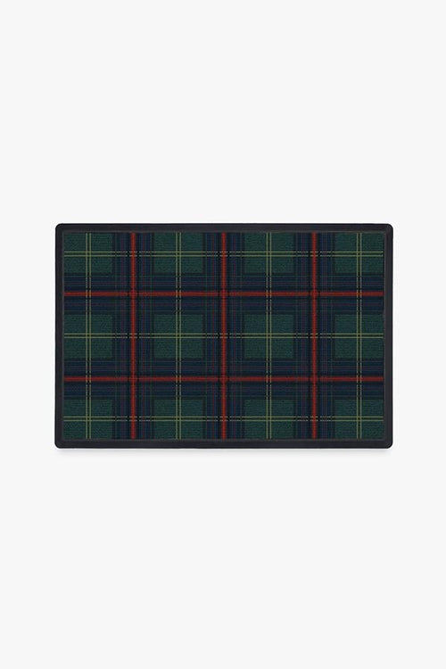 Winter Tartan Evergreen Doormat