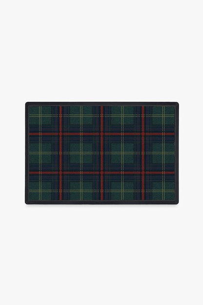 Winter Tartan Evergreen Doormat