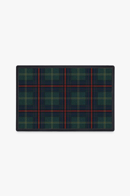 Winter Tartan Evergreen Doormat