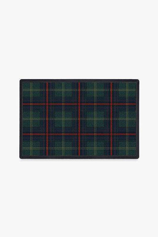 Winter Tartan Evergreen Doormat