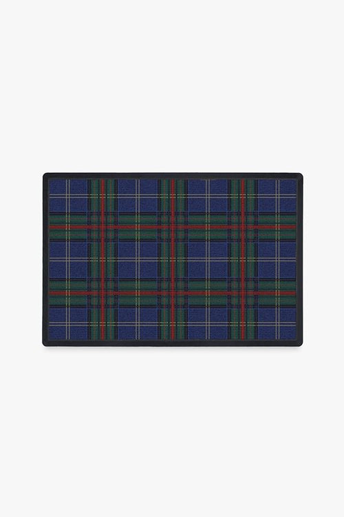 Winter Tartan Navy Doormat