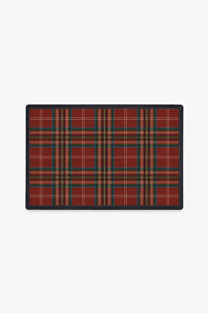 Winter Tartan Red Doormat