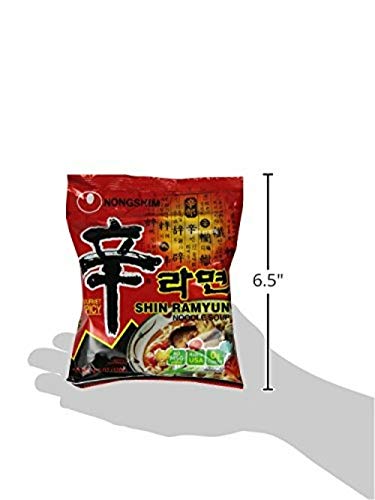 Nongshim Gourmet Spicy Shin Instant Ramen Noodle, 20 Pack, Chunky Vegetables, Premium Microwaveable Ramen Soup Mix, Savory & Rich