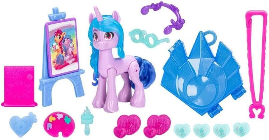 My Little Pony: Make Your Mark Toy Cutie Magic Izzy Moonbow - 3-Inch Hoof to Heart Pony with Surprise Accessories, Kids Ages 5 and Up