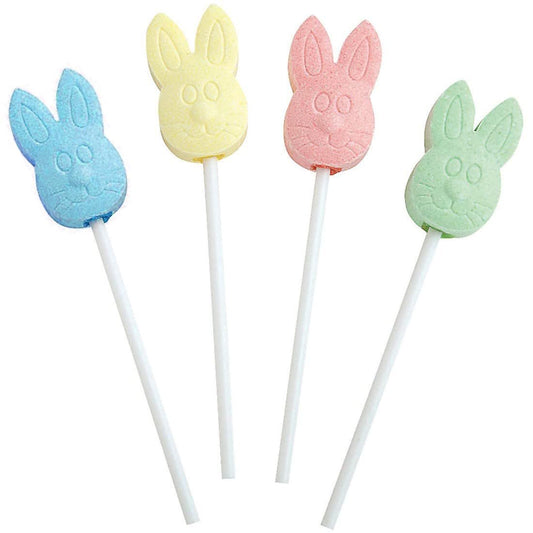 Easter Bunny Lollipops (50 pieces) Bulk Easter Candy Individually Wrapped - Great for Egg Hunt, Easter Basket Stuffers - Buffet - School and Party Favor Bag Fillers for Kids