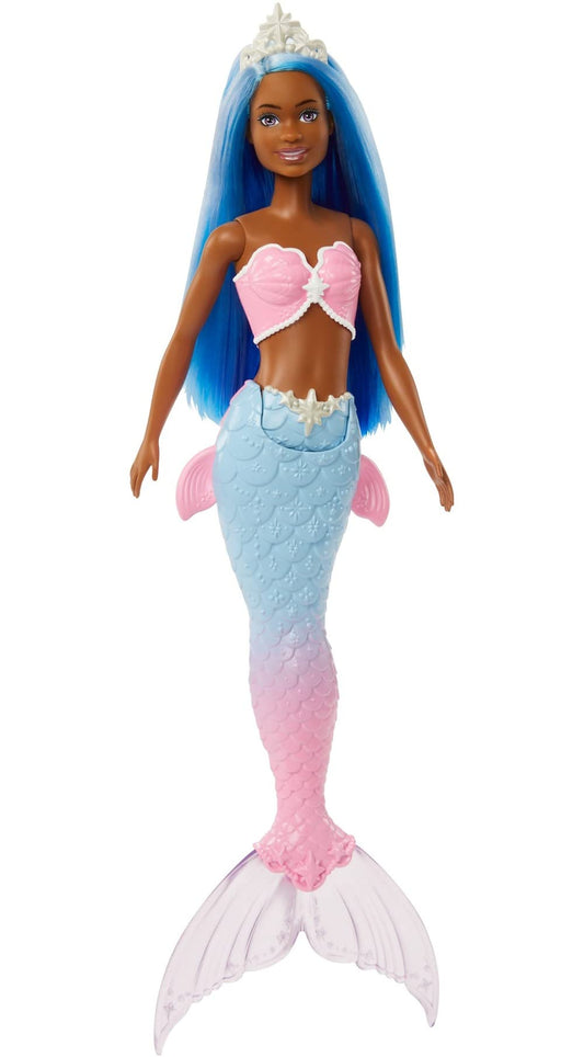 Barbie Dreamtopia Mermaid Doll with Blue Hair, Pink & Blue Ombre Tail & Tiara Accessory