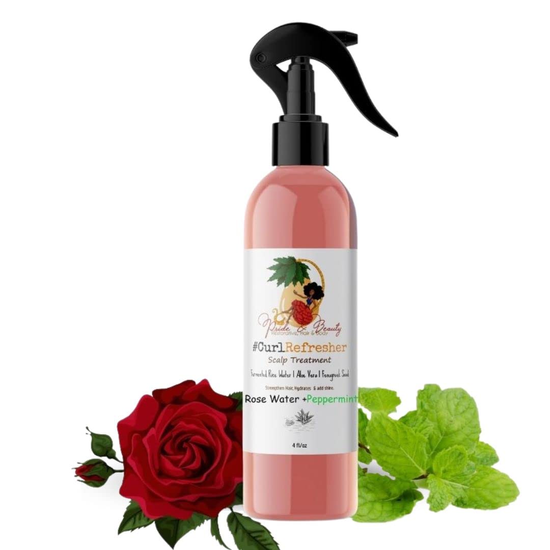 Rose Water For Locs, Daily Moisturizing Refreshing Spray, Rose Water For Hair, Rosewater and Peppermint Hair Scalp Moisturizer.