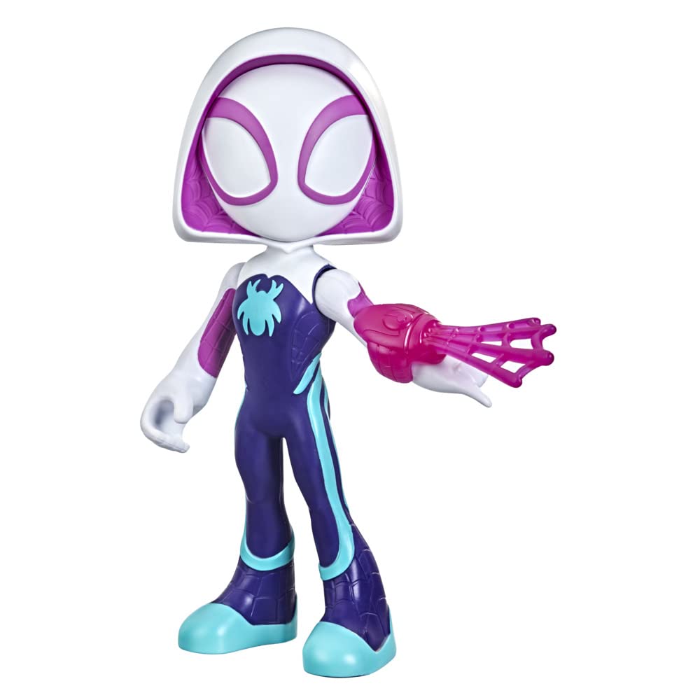 Spidey and His Amazing Friends Marvel Supersized Ghost-Spider Action Figure,Preschool Super Hero Toy,Kids Ages 3 and Up, 9.2 Inch