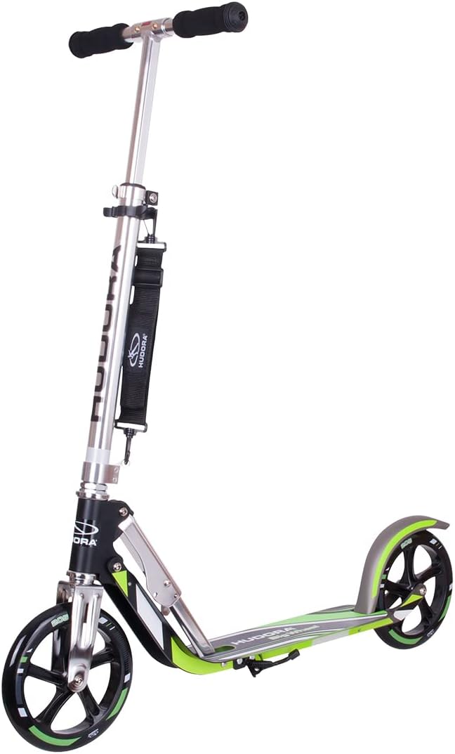 HUDORA Scooter for Kids Ages 6-12 - Scooter for Kids 8 Years and Up, Scooters for Teens 12 Years and Up, Adult Scooter with Big Wheels, Lightweight Durable All-Aluminum Frame Scooter