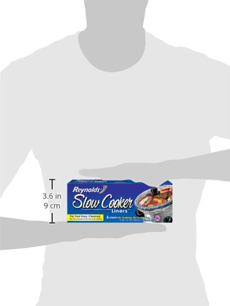 Reynolds Kitchens Slow Cooker Liners, Regular (Fits 3-8 Quarts), 6 Count