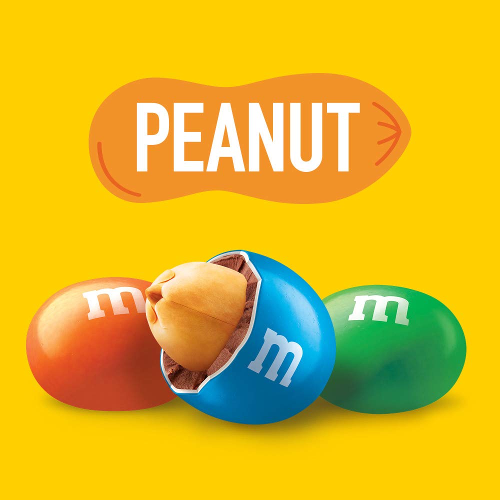 M&M'S Peanut Milk Chocolate Candy, Super Bowl Chocolates Party Size, 38 oz Bag