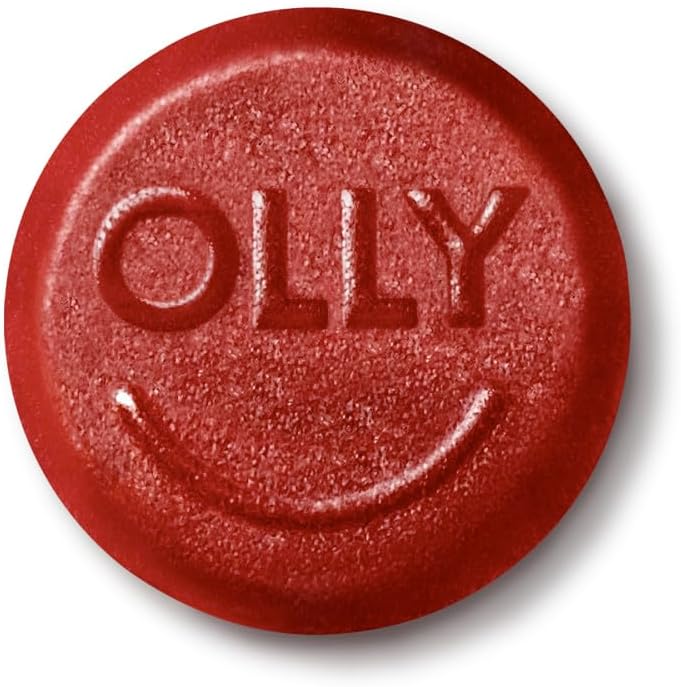 OLLY Men's Multivitamin Gummy, Overall Health and Immune Support, Vitamins A, C, D, E, B, Lycopene, Zinc, Adult Chewable Vitamin, Blackberry, 45 Day Supply - 90 Count