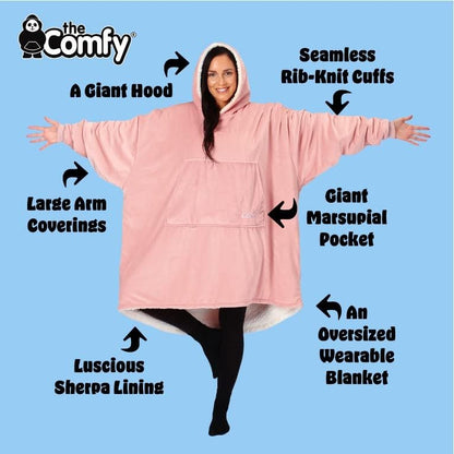 THE COMFY Original | Oversized Microfiber & Sherpa Wearable Blanket, Seen On Shark Tank, One Size Fits All