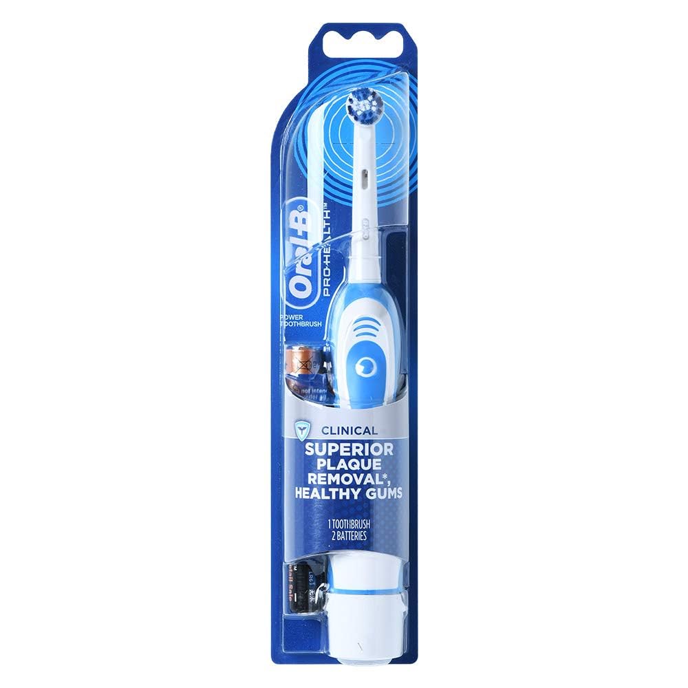 Oral-B Pro-Health Clinical Battery Power Electric Toothbrush, 1 Count (Pack of 1) (Colors May Vary)