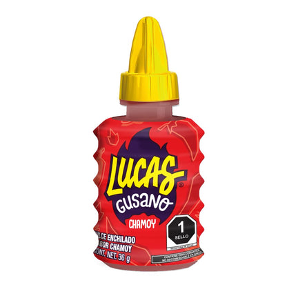 Lucas Gusano Fruity Chamoy Flavored Liquid Spicy Candy, 1.26oz - 10 Pieces